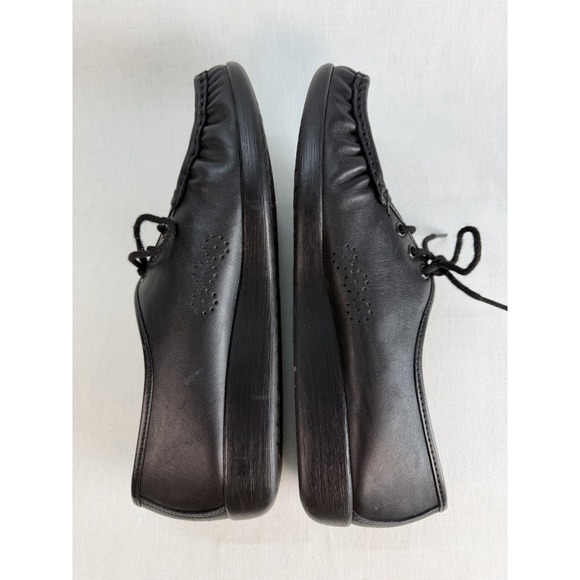 SAS SIESTA LACE UP WOMEN LOAFERS SIZE 11 BLACK LEATHER - Picture 9 of 13
